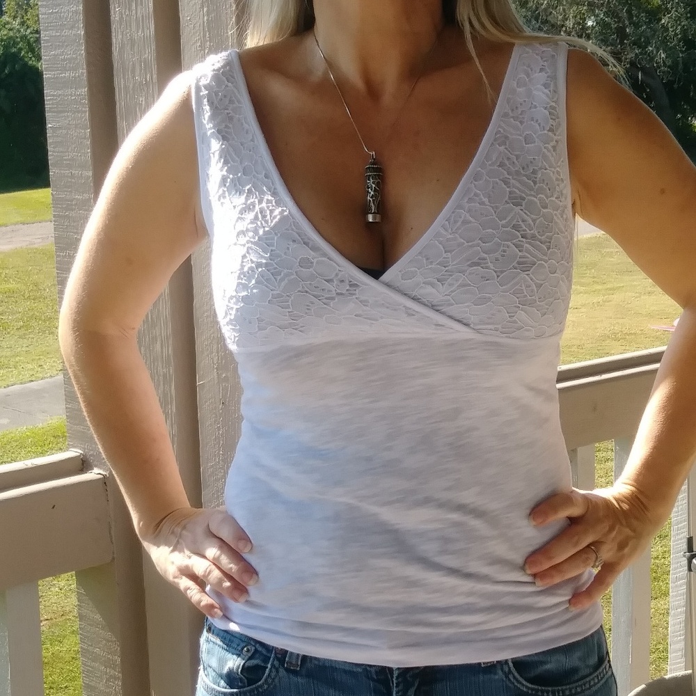 Col Story  Lace Tank top NWOT